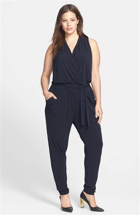 michael michael kors jessilyn belted surplice knit jumpsuit|Michael Kors jumpsuits.